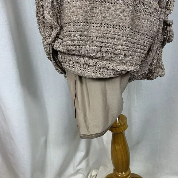 NWT MISA Women's Medium Skye Dress Platinum Rose Bodycon Cutout Boho Metallic - Picture 15 of 16